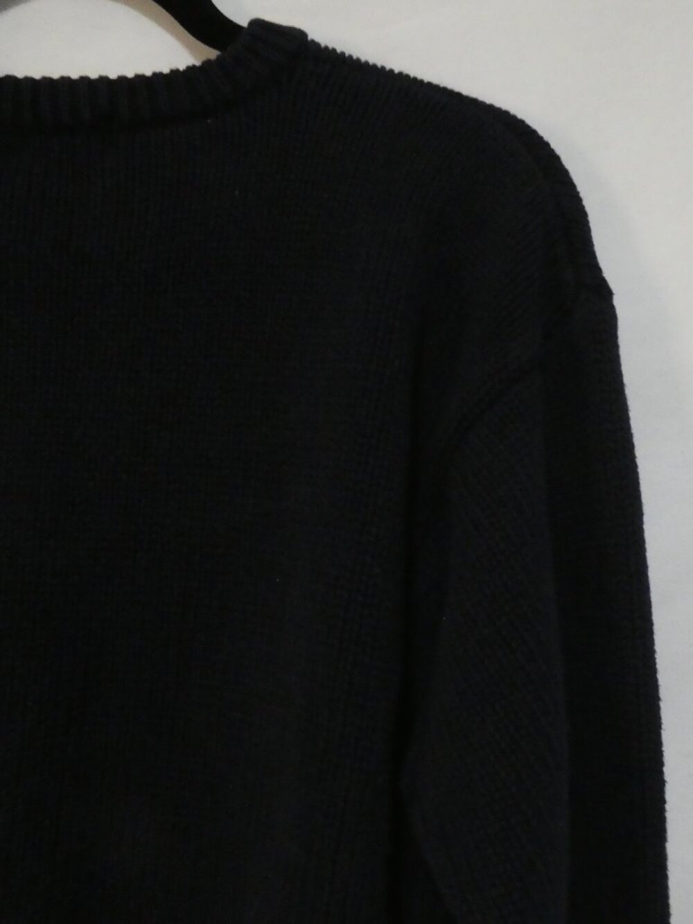 Vintage TABI INTERNATIONAL Equestrian Horse Crest Knit Sweater Navy - Size XL - Picture 13 of 16